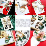 Epoxy Resin Mold for DIY Letter Number Pendant with Fluffy Ball Keychain
