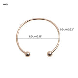 Chunky Adjustable Bangle Bracelet with Ball Bead for Jewelry Making Women