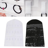 X7YA 32 Pocket Closet Hanging Storage Bag Jewelry Display Pouch Holder