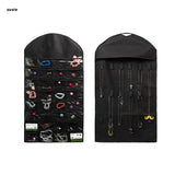 X7YA 32 Pocket Closet Hanging Storage Bag Jewelry Display Pouch Holder
