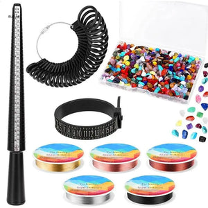 X7YA 400 Colorful Crystal Beads Rings Set Wedding Art Crafts