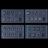4PCS Mini Chinese Mahjong Resin Mold Silicone Nail Mould Silicone Molds