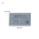 4PCS Mini Chinese Mahjong Resin Mold Silicone Nail Mould Silicone Molds