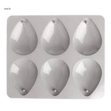 6-Cavity Waterdrops Soap Aromatherapy Wax Candle Silicone Mold