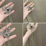 X7YA Adjustable Chain Zircon Insect Choker for Women