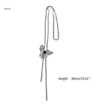 X7YA Adjustable Chain Zircon Insect Choker for Women