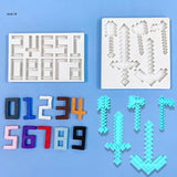 Building Block Numbers 0-9 Chocolate Mold Cake Decoration Silicone Mould