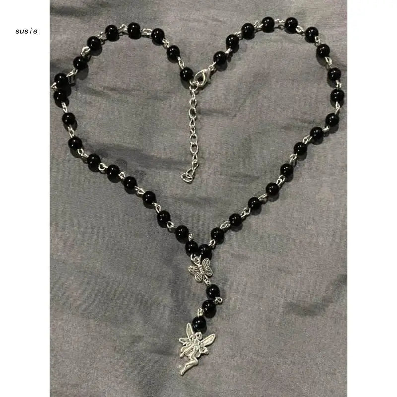 Fairy Beaded Necklace For Women Sweet Pendant Choker