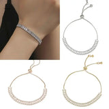 European American Crystal Bracelet Zircon Adjustable Hand Jewelry