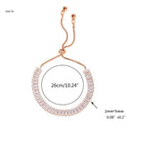 European American Crystal Bracelet Zircon Adjustable Hand Jewelry