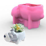 Dog Flower Pot Epoxy Resin Mold Succulent Potted Silicone Mould