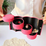 X7YA Velvet Storage Container Organizer Box for Jewelry