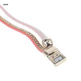 Leather Wrap Wristband Punk Crystal Rhinestone Multilayer Cuff Bracelet Bangle