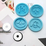 X7YA Silicone Mold Halloween Circle Phone Holder Resin Epoxy Casting