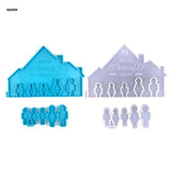 X7YA Small People Keychain Resin Silicone Mold DIY Crafts