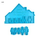 X7YA Small People Keychain Resin Silicone Mold DIY Crafts