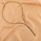 X7YA Zipper Choker Necklace Thick Clavicle Chain Collar