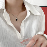 925 Silver Heart with Crown Pendant Necklace Vintage Jewelry Women Birthday