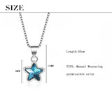 925 Silver Crystal Star Pendant Necklace Charm Jewelry