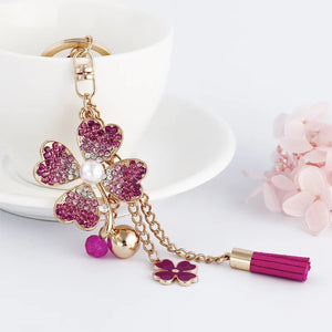 Europe and US Flower Tassel Keychain Pendant Couple Birthday Party