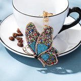 Rhinestone Butterfly Key Chain