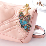 Rhinestone Butterfly Key Chain