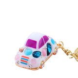 Mini Car Hair Keychain Metal Female Bag Pendant Keychain Ring