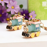 Mini Car Hair Keychain Metal Female Bag Pendant Keychain Ring