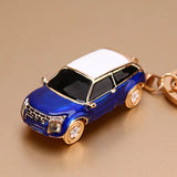Mini Car Hair Keychain Metal Female Bag Pendant Keychain Ring