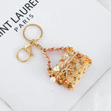 Fabric Bag Metal Pendant Keychain