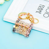 Fabric Bag Metal Pendant Keychain