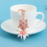 Opal Goldfish Keychain Car Pendant