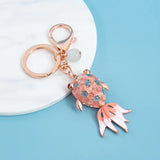 Opal Goldfish Keychain Car Pendant
