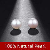 18K Pearl Earrings Natural Freshwater Au 750 Yellow Stud Earrings