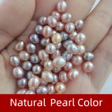 18K Freshwater Pearl Pendant Necklace Au750 Fine Jewelry Women Gift 925 Chain
