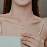 18K Freshwater Pearl Pendant Necklace Au750 Fine Jewelry Women Gift 925 Chain