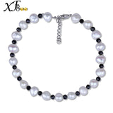Natural Baroque Pearl Anklets 8-9mm Freshwater Jewelry