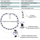 Natural Baroque Pearl Anklets 8-9mm Freshwater Jewelry