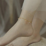 Freshwater Pearl Anklet 14K Filled Chain Ladies Party Gift
