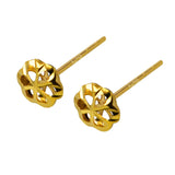 18K Plum Blossom Stud Earrings for Women