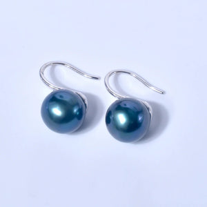 Tahitian Pearl S925 Earrings Fine Jewelry Round Wedding Party Gift For Women
