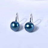 Tahitian Pearl S925 Earrings Fine Jewelry Round Wedding Party Gift For Women