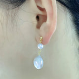 Baroque Freshwater Pearl DIY Retro Clip Earrings for Women