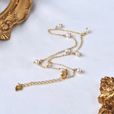 Freshwater Pearl Anklet 14K Chain Fine Jewelry Women