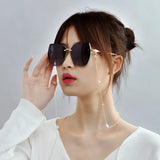 Natural Freshwater Pearl Glasses Chain 14K Injection Chain for Women YJ10003