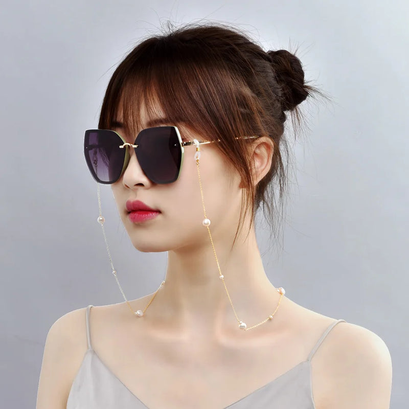 Natural Freshwater Pearl Glasses Chain 14K Injection Chain for Women YJ10003