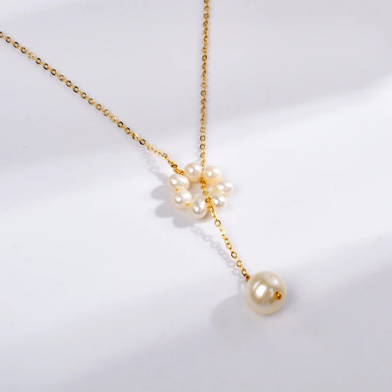 Freshwater Pearl Necklace Fine Jewelry Choker Party Gift X583