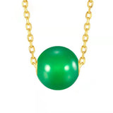 18K Pendant Necklace Fine Jewelry Agate