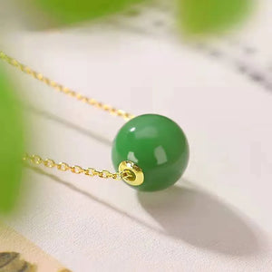 18K Pendant Necklace Fine Jewelry Agate