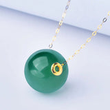18K Pendant Necklace Fine Jewelry Agate